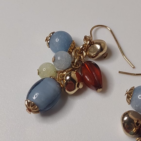 Pretty Multi Color Glass Bead Dangle Earrings - Picture 4 of 9